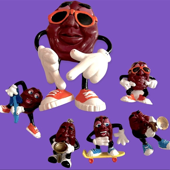 Vintage 80's California Raisins Collectable Toy Figurines - Picture 1 of 6